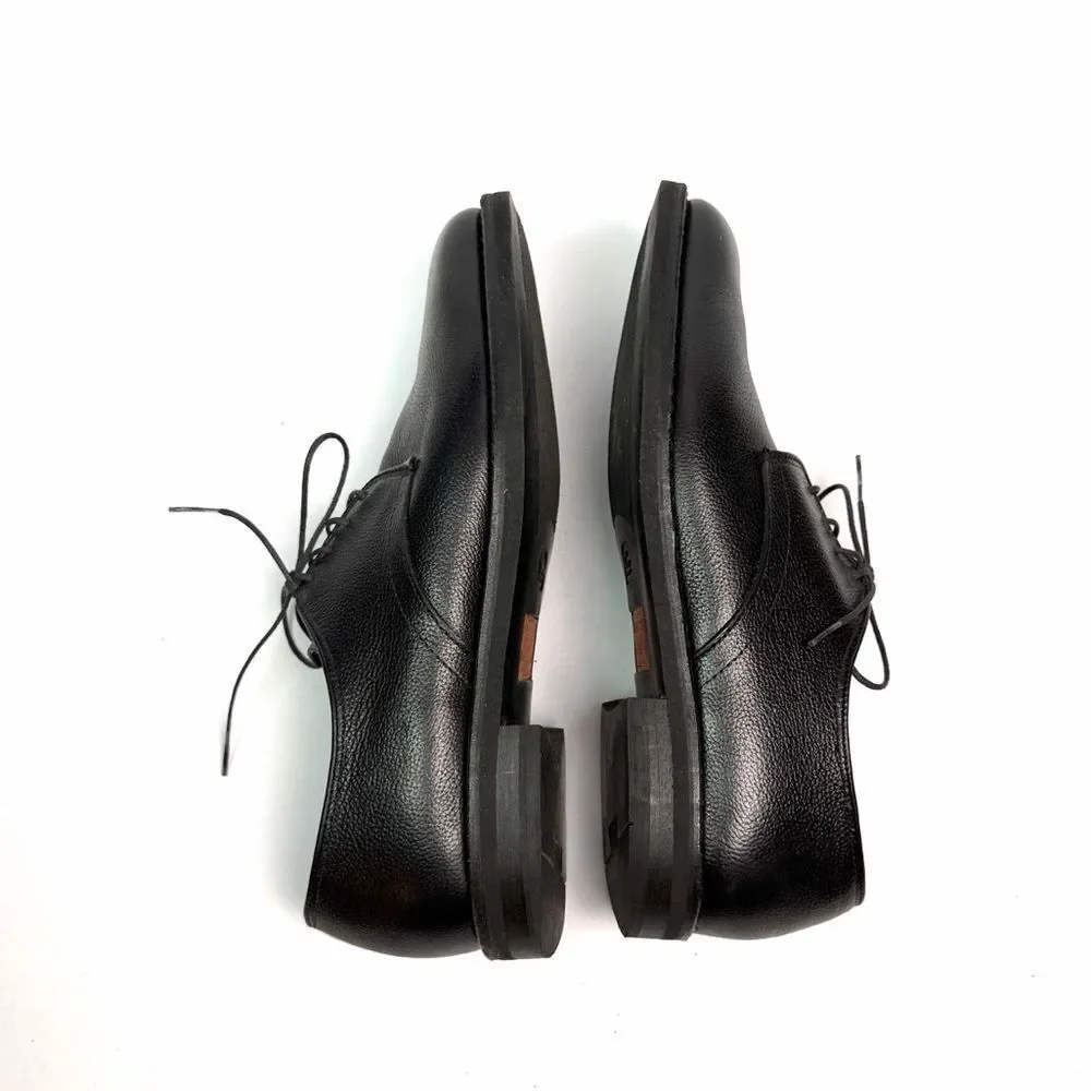 Allen Edmonds Nomad Derby Shoes Black Pebbled Leather Lace Up Plain Toe size 10B